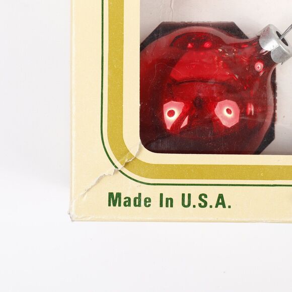 Vintage Pyramid Jumbo 2” Round Christmas Bulb Ornaments 15ct Red & Silver USA - Picture 4 of 10